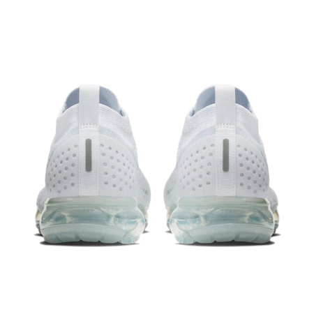 Nike VaporMax Flyknit 2 Комфортная ткань Низкий топ Воздушная подушка Повседневные беговые кроссовки Мужские Чисто белый