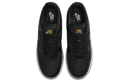 Nike Air Force 1 'Черный Ostrich' Низкие Кроссовки для скейтбординга Женские Черные