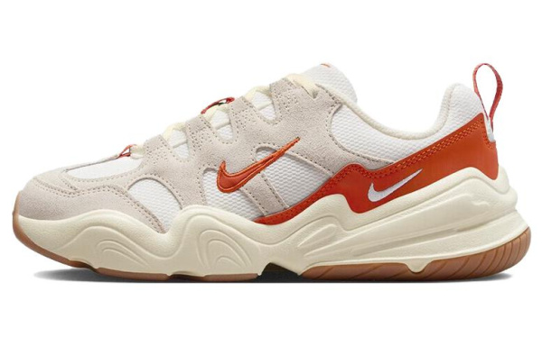 Nike Tech Hera Удобно и модно Низкий топ Повседневная обувь Женская Белый Оранжевый