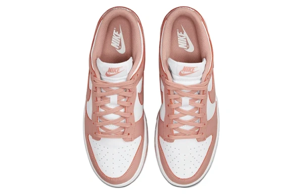 Nike Dunk 'Розовый Шепот' Кожа Винтаж Противоскользящие Устойчивые к Износу Легкие Низкие Кроссовки для Скейтбординга