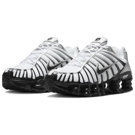 Nike Shox TL Series Противоскользящие Устойчивые к износу Низкие Повседневные Беговые Кроссовки Унисекс Серебряные