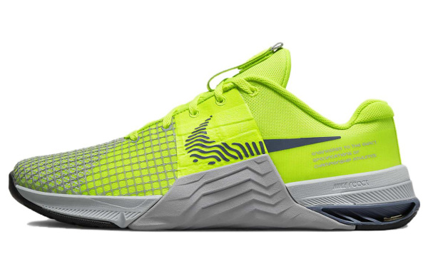 Nike Metcon 8 Удобные Амортизирующие Противоскользящие Низкие Кроссовки для Тренировок Мужские Серые Зеленые