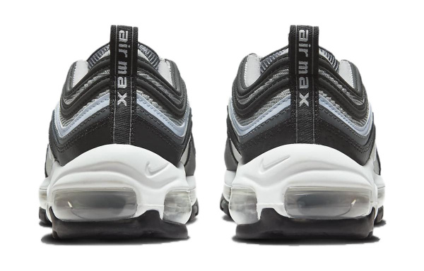 Nike Air Max 97 Кожа Удобные Устойчивые к истиранию Дышащие Низкие Кеды для Детей Lifestyle Черные Серые Подростковые