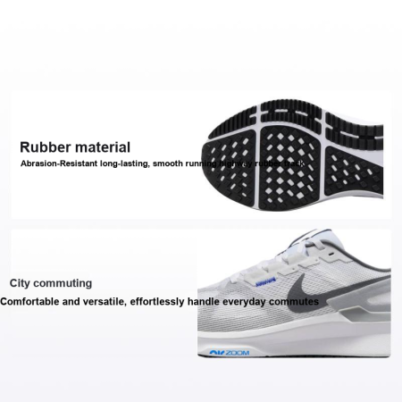 Nike Дышащий Low Топ Повседневный Бег на длинные дистанции Городская коммутация Беговые кроссовки Мужской Серый белый