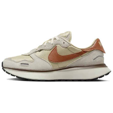 Nike Phoenix Waffle Светоотражающие Низкие Повседневные Беговые Кроссовки Женские Золотисто-Коричневые