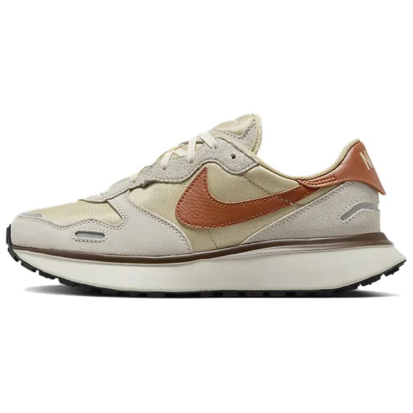 Nike Phoenix Waffle Светоотражающие Низкие Повседневные Беговые Кроссовки Женские Золотисто-Коричневые