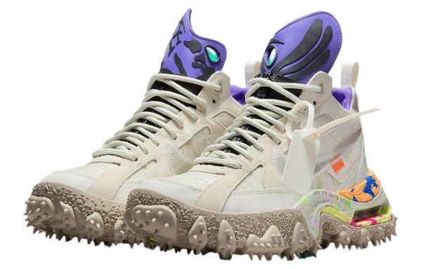 Off Белый X Nike Air Terra Forma Мода Высокие Кеды Уличная Обувь Мужская Экрю