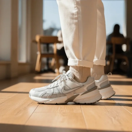 Nike V2K Run Ткань Противоскользящая Устойчивая к истиранию Низкий Верх Повседневный Городской Коммутирование