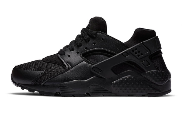 Nike Huarache Run Черный воин Амортизация Противоскользящий Дышащий Покрытие Легкий Отскок Низкий Топ Повседневный