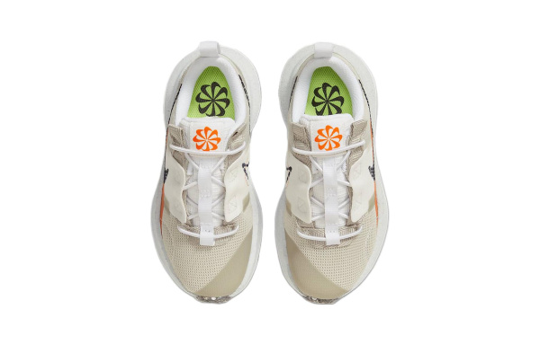 nike Crater Impact BP Anti Slip Slip Resistant Низкий Топ Детские Лайфстайл Обувь Белый-коричневый Дети Возраст 3-7 лет