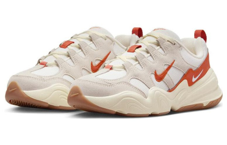 Nike Tech Hera Удобно и модно Низкий топ Повседневная обувь Женская Белый Оранжевый