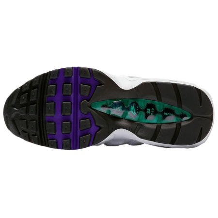 Nike Air Max 95 Устойчивые к истиранию Низкие Повседневные Беговые Кроссовки Женские Белые Фиолетовые