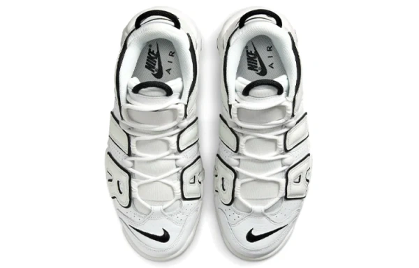 Nike Air More Uptempo Белый цвет вершины MID Топ Винтажные баскетбольные кроссовки Женские Белый Черный