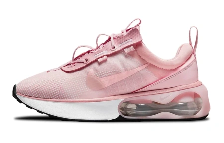 Nike Air Max 2021 Сетка Амортизация Износостойкие Низкие Кроссовки для Беговых Занятий Детские Розовые Вишневые
