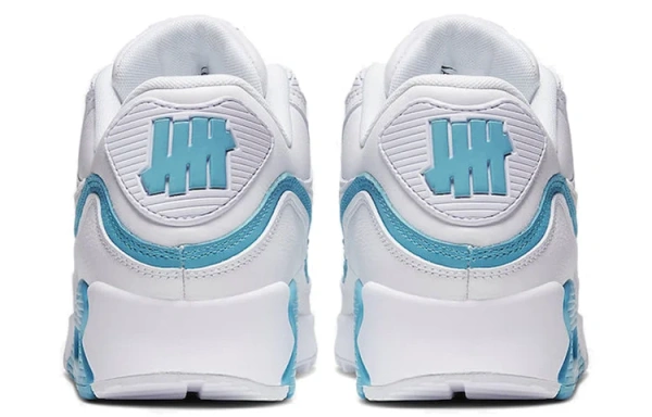 UNDEFEATED X Nike Air Max 90 Low Топ Воздушная Подушка Повседневные Беговые Кроссовки Унисекс Белый Синий