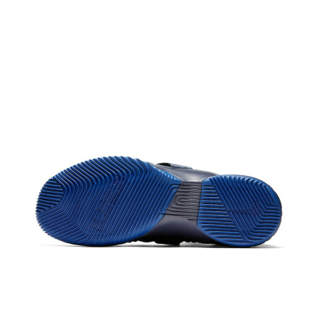 Nike Zoom Soldier 12 LeBron 'Blackened Blue' Круглый носок Ткань MID Баскетбольные кроссовки для игры Мужские