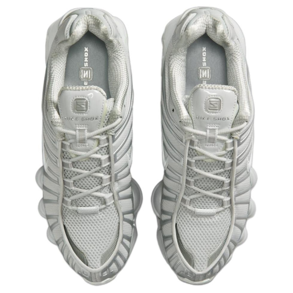 Nike Shox TL Series Дышащая Поддержка Амортизация Повседневные Беговые Кроссовки Женские Серебристо-Серый