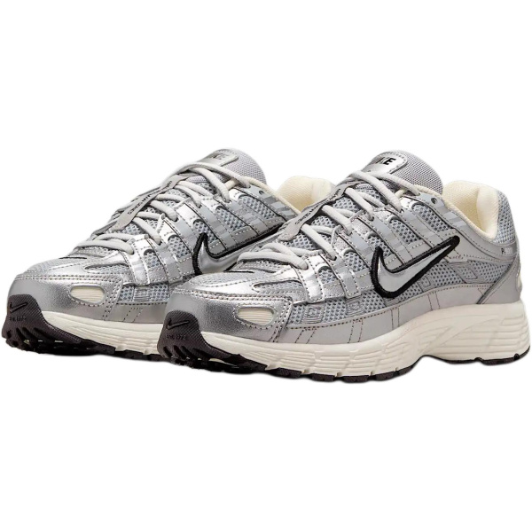 Nike P 6000 противоскользящие устойчивые к истиранию низкий топ детские беговые кроссовки серебряный
