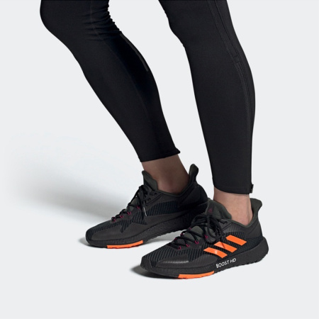 Adidas PulseBOOST Ткань Дышащий Низкий Верх Повседневные Беговые Кроссовки Унисекс Черные