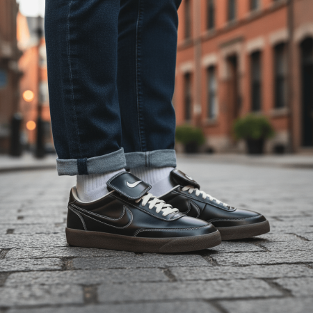 Nike Killshot 2 Синтетическая кожа Низкие кеды для скейтбординга Унисекс Черные