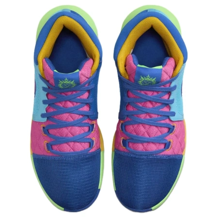 Nike Slip-Resistant Abrasion-Resistant MID Топ Баскетбольные Кроссовки Мужские Синий Розовый