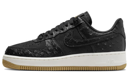Nike Air Force 1 'Черный Ostrich' Низкие Кроссовки для скейтбординга Женские Черные