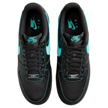Nike Air Force 1 Slip-Resistant Abrasion-Resistant Low-Top Скейтборд Кроссовки Мужские Черный Аврора Зеленый