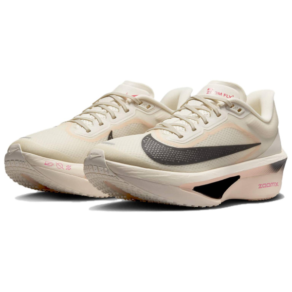 Nike Zoom Fly 6 Ткань Противоскользящая Устойчивая к истиранию Низкий Топ Беговые кроссовки Женские Бежево-черные