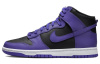 Nike Dunk High 'Психический Фиолетовый и Черный' Удобные Высокие Кеды Повседневная Скейтборд Обувь Мужская