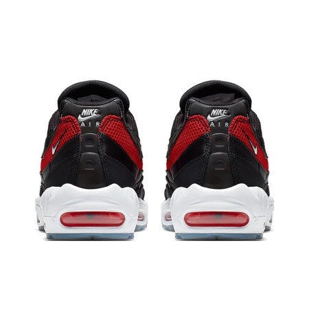 Nike Air Max 95 Текстиль Кожа Низкие Беговые Кроссовки Мужские Черные Красные