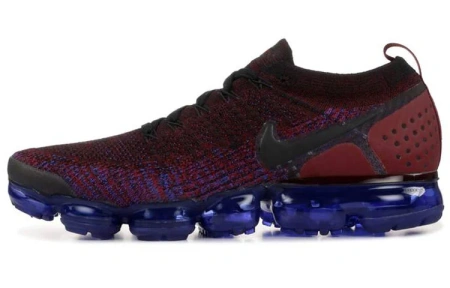 Nike VaporMax Flyknit 2 Ткань Низкий Топ Повседневные Беговые Кроссовки Мужские Красный Синий