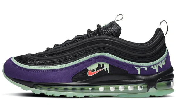 Nike Air Max 97 Замша Текстиль Синтетическая кожа Низкие кеды Air Cushion Повседневные беговые кроссовки Мужские