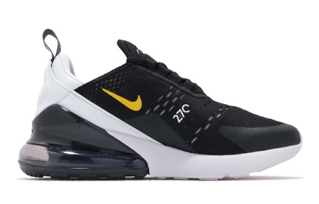 Nike Air Max 270 Pure Platinum Low Top Детские беговые кроссовки Черный Белый Подростки