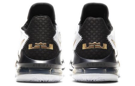 Nike Lebron 17 Low EP Low Топ Air Max React Баскетбольные кроссовки для игры Мужской Черный Белый Золото