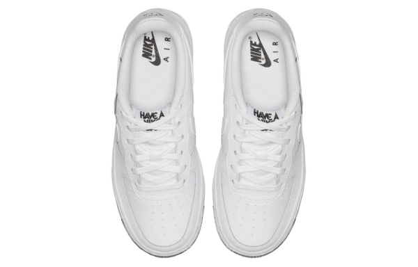 Nike Air Force 1 Have A Nike Day Смайлик Кожа Смайлик Низкий Топ Детские Скейтбординги Снег