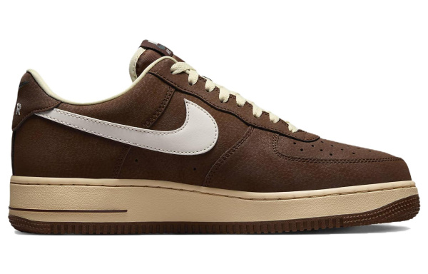 Nike Air Force 1 '07 Low Топ Скейтборд Кроссовки Мужские Коричневый Белый
