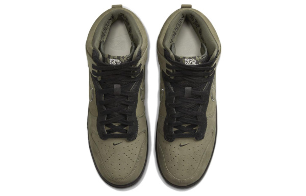 SoulGoods X Nike Dunk High '90s' Высокие Кроссовки для скейтбординга Унисекс Оливково-зеленый Soul Тигр Коллаборация