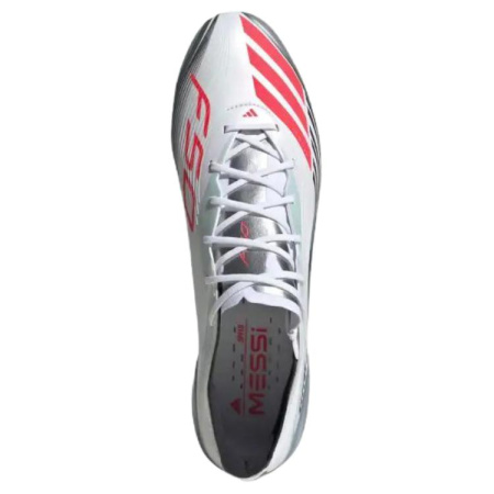 Adidas F50 Противоскользящие Устойчивые к истиранию Футбольные бутсы Унисекс Белый Красный