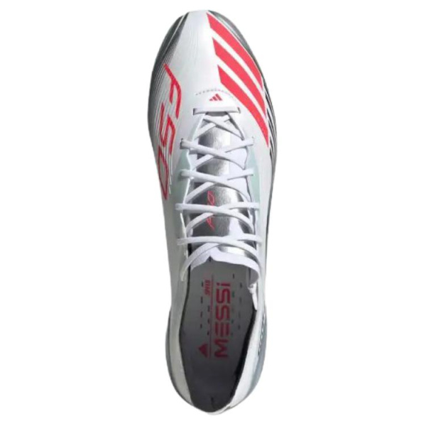 Adidas F50 Противоскользящие Устойчивые к истиранию Футбольные бутсы Унисекс Белый Красный