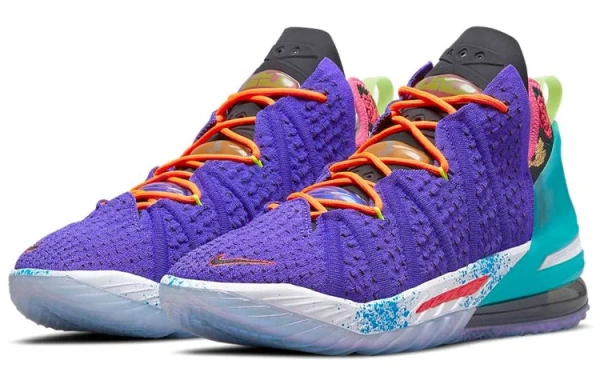 Nike Lebron 18 EP 'Психический Фиолетовый' Текстиль Синтетическая Кожа ТПУ (TPU)
