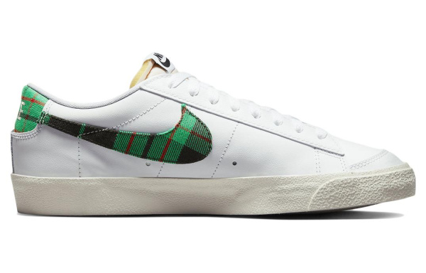 Nike Blazer кожа низкий топ скейтборд обувь мужская белая зеленая