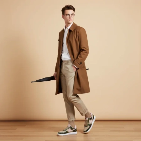 Nike Air Force 1 Low Топ Скейтборд Кроссовки Мужские Коричневые Зеленые Розовые