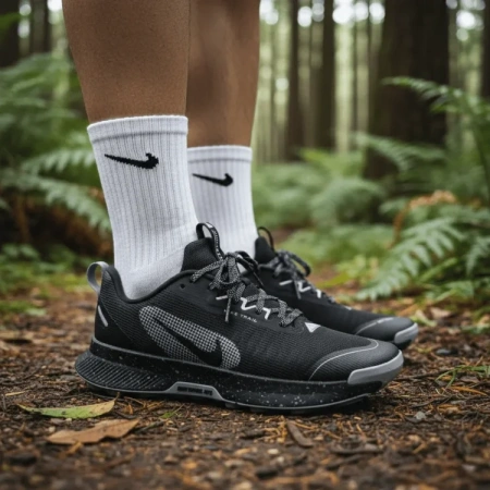 Nike Juniper Trail противоскользящие устойчивые к истиранию низкие повседневные беговые кроссовки женские черные