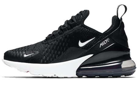 Nike Air Max 270 Low Топ Детская Беговая Обувь Черный Белый