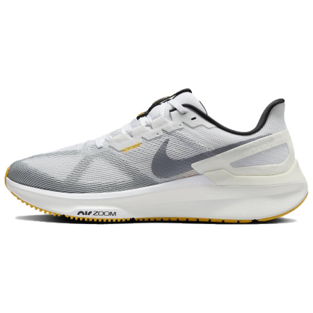 NIKE Zoom Structure 25 Дышащий Low Топ Повседневные кроссовки для бега Мужской Бело-серый