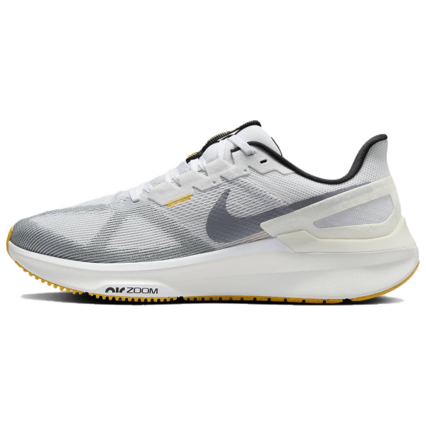 NIKE Zoom Structure 25 Дышащий Low Топ Повседневные кроссовки для бега Мужской Бело-серый