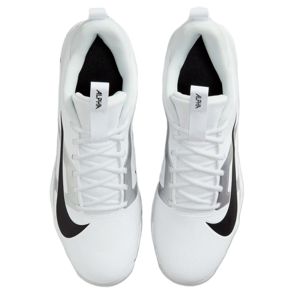 Nike Alpha Menace 4 FG Твердое покрытие Амортизация Противоскользящие Футбольные бутсы Мужские Белый Серебряный Черный