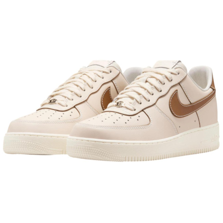 Nike Air Force 1 Slip-Resistant Abrasion-Resistant Low-Top Скейтборд Кроссовки Мужские Светло-Бежевые