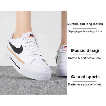 Nike Court Legacy Lift Slip Resistant Амортизация Устойчивость к износу Низкий Топ Скейтбординг Женские