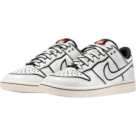 LEGO X Nike Dunk противоскользящие устойчивые к истиранию низкие детские скейтбординги белый черный красный
